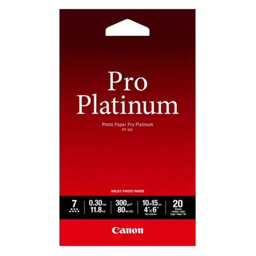 Canon Pro Platinum PT-101, 10x15 cm Fotopapier 20 Blatt 300g/m²