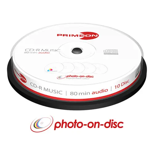 Primeon CD-R 80Min./Audio 10er Spindel InkJet Fullsize Printable
