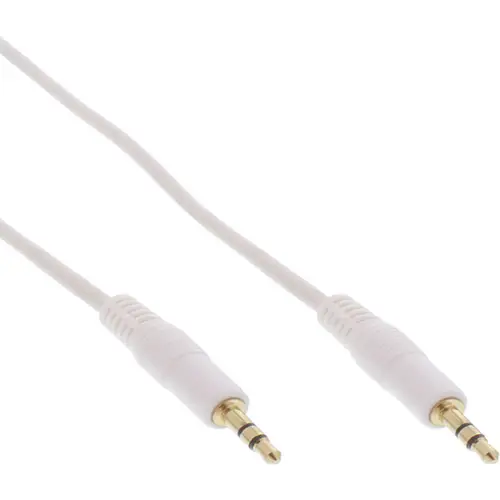 InLine Klinke Kabel, 3,5 mm, 1 m Stecker/Stecker, weiß/gold