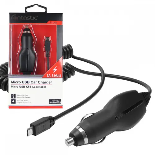 Fontastic KFZ-Ladekabel Business Micro USB 1A schwarz
