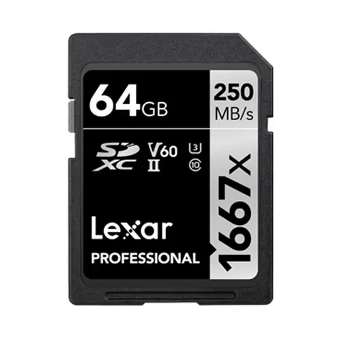 Lexar 1667x SDXC 64 GB, C10, U3, V60 Professional Speicherkarte