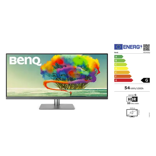 BenQ PD3420Q 86,36 cm (34') grau/sw matt UWQHD DesignVue 21:9 Grafik-Monitor"