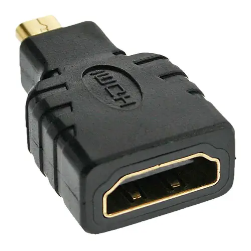 InLine HDMI Adapter HDMI A Buchse auf Micro HDMI D Stecker 4K/60Hz kompatibel
