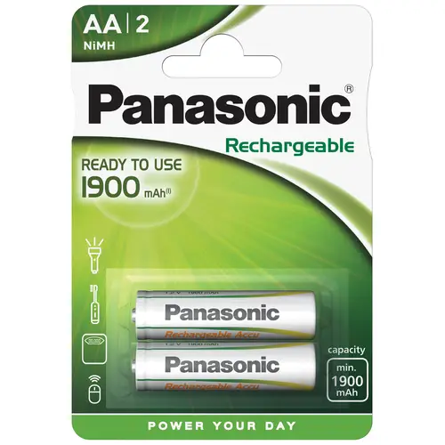 Panasonic Akku Mignon (AA/HR6) 2er Blister, Ready to Use 1900 mAh
