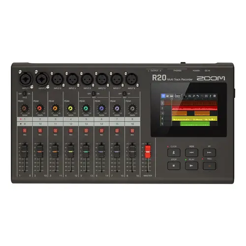 Zoom MultiTrak R20, schwarz 16-Spur-Recorder