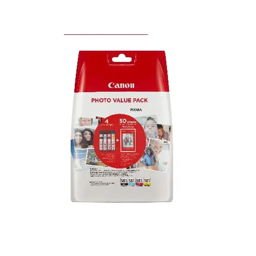 Canon CLI-581 B/C/M/Y Valuepack Tinte+Papier