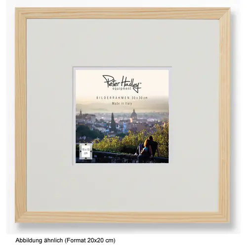 Peter Hadley Nina 20x20 cm natur, Holzrahmen mit Passepartout 13x13 cm
