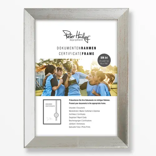Peter Hadley Nina 21x29,7 cm (=A4) silber, Holzrahmen