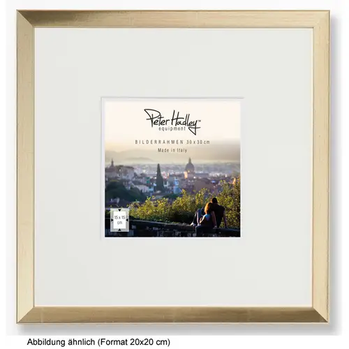 Peter Hadley Nina 20x20 cm gold, Holzrahmen mit Passepartout 13x13 cm