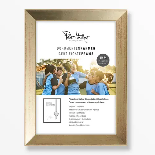 Peter Hadley Nina 21x29,7 cm (=A4) gold, Holzrahmen