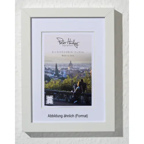 Peter Hadley Andria 30x40 cm weiß, mit 20x28 cm Ppt. (kalt-weiß), MDF-Rahmen