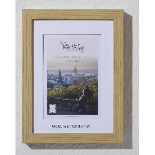 Peter Hadley Andria 40x50 cm eiche, mit 30x40 cm Ppt. (kalt-weiß), MDF-Rahmen