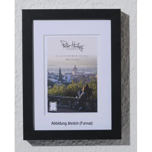 Peter Hadley Andria 30x40 cm schwarz, m. 20x28 cm Ppt. (kalt-weiß), MDF-Rahmen