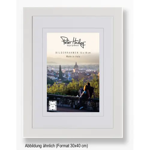Peter Hadley Amalfi 30x40 cm, weiß, Holzrahmen