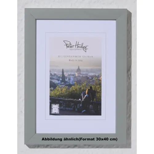 Peter Hadley Amalfi 30x40 cm, grau, Holzrahmen
