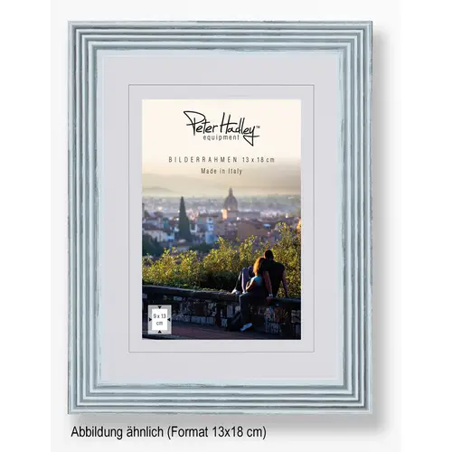 Peter Hadley Arezzo 13x18 cm, blau, Holzrahmen