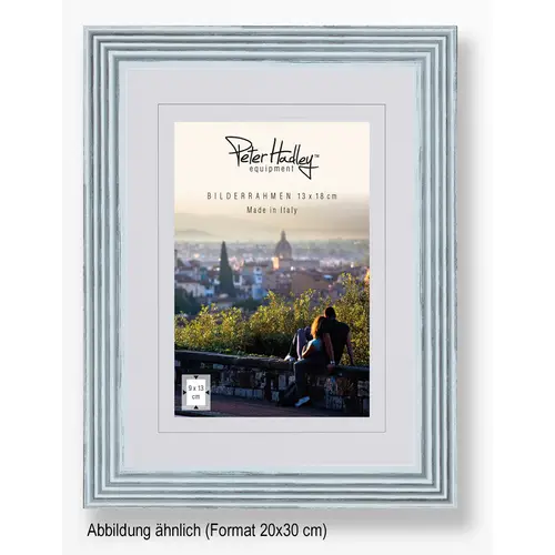 Peter Hadley Arezzo 20x30 cm, blau, Holzrahmen