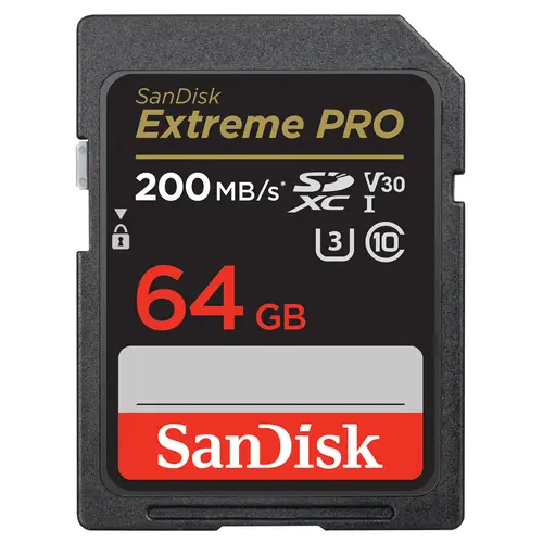 SanDisk 64 GB SDXC ExtremePro 200MB/s V30 UHS-I U3, Class 10 Speicherkarte