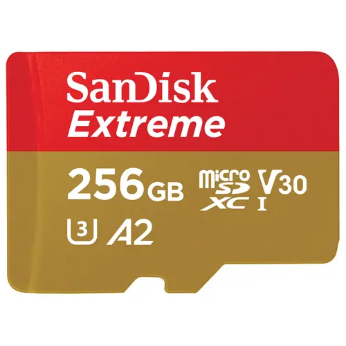 SanDisk Extreme 256GB microSDXC 190 MB/s UHS-I, C10, U3, V30, A2 + SD Adapter