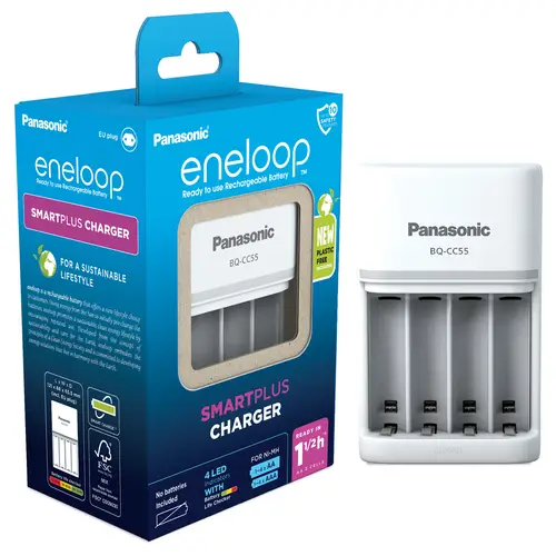 Panasonic eneloop BQCC55 unbestückt, Smart & Quick Charger