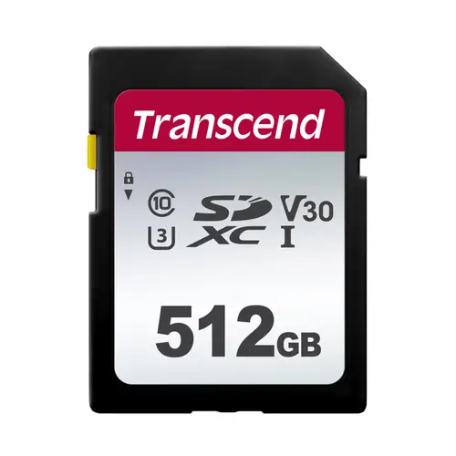 Transcend 512GB SDXC-Karte 300S UHS-I U3 V30 100/85MB/s Speicherkarte