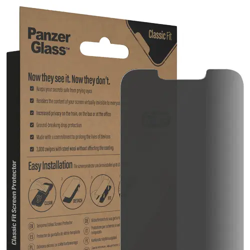 PanzerGlass SP iPhone 14 Privacy antibakteriell, Displayschutzglas
