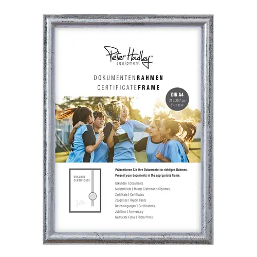 Peter Hadley Rondo A4 silber, Holzrahmen (21x29,7 cm)