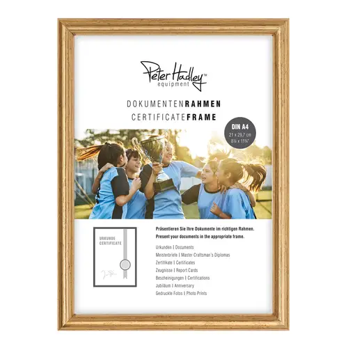 Peter Hadley Rondo A4 gold, Holzrahmen (21x29,7 cm)
