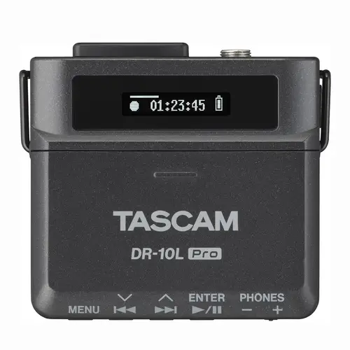 Tascam DR-10L Pro 32-Bit-Float Audio- Recorder mit Lavalier-Mikrofon