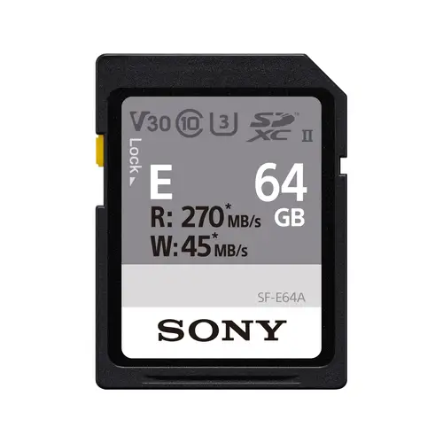 Sony SDXC-Karte 64 GB Cl10 UHS-II U3 V30 270/70MB/s