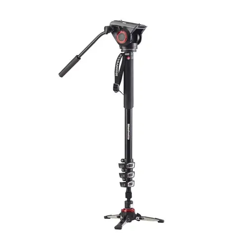 Manfrotto XPRO Video-Einbeinstativ Aluminium mit Kopf, 4 Segemente