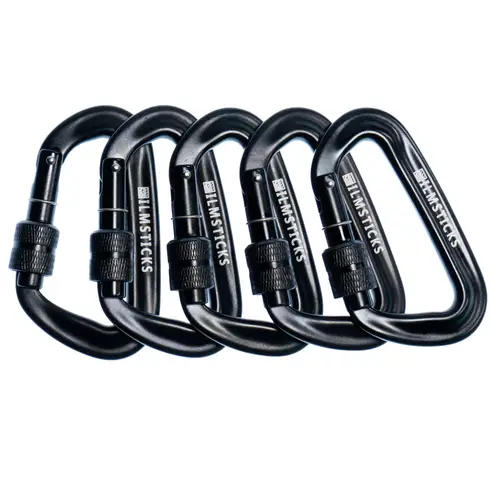 Filmsticks Locking Karabiner 5 Stück schwarz