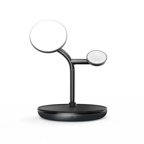 ADAM Elements OMNIA M3+ magn. 3-in-1 kabellose Ladestation, schwarz