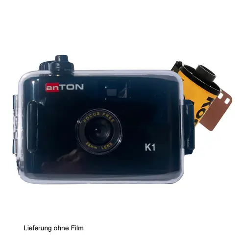 anTON K1 schwarz, Kleinbildkamera mit Unterwassergehäuse