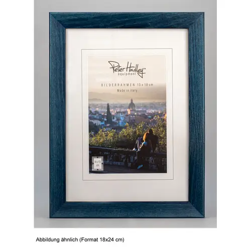 Peter Hadley Nina 18x24 cm ozeanblau, Holzrahmen