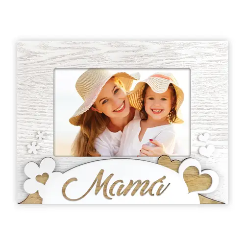 ZEP Mama, 10x15cm Querformat weiß Tischrahmen aus Holz