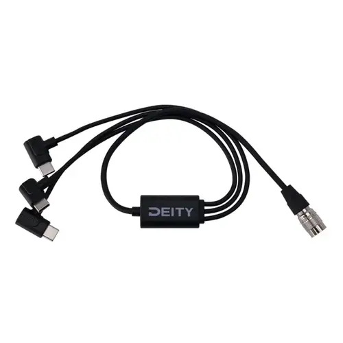 Deity SPD-HR3U (4-Pin Push-Power Hirose to Triple USB-C Cable)