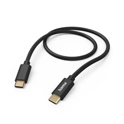 Hama Fabric USB-C - USB-C Ladekabel 1,5 m Nylon, schwarz