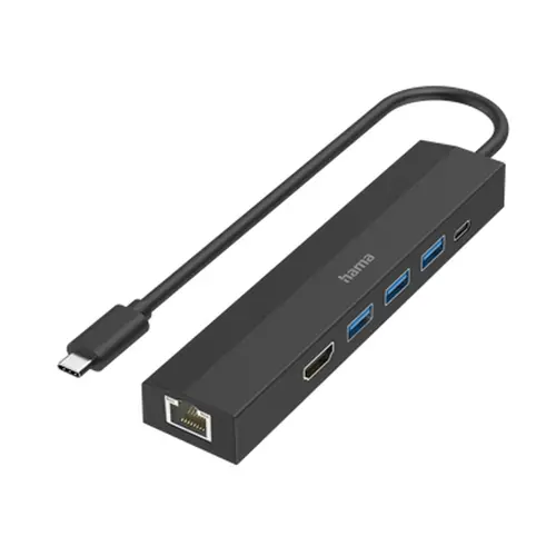 Hama USB-C Hub Multiport mit 6 Ports, 3xUSB-A, 1xUSB-C, 1xHDMI, 1xLan/Ethernet