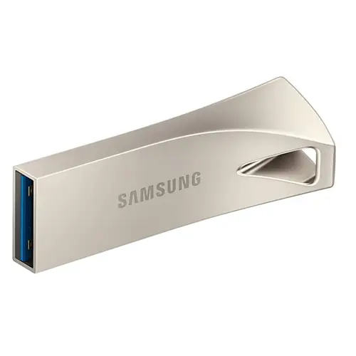 Samsung 128 GB USB 3.1 Flash Drive BAR Plus, Champagne Silver