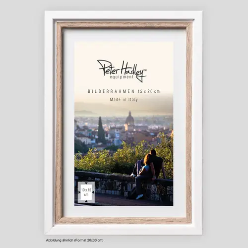 Peter Hadley Neapel 20x30 cm weiß-eiche, Holzrahmen