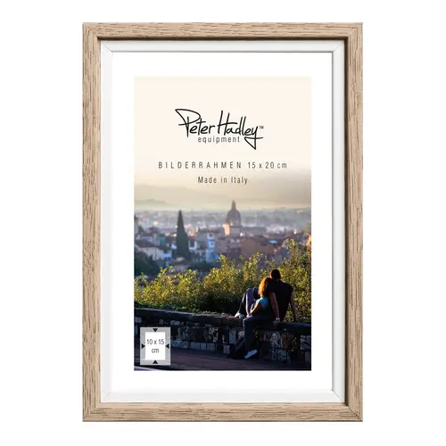 Peter Hadley Neapel 15x20 cm eiche-weiß, Holzrahmen