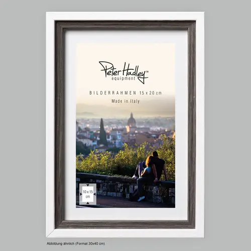 Peter Hadley Neapel 30x40 cm weiß-anthr. Holzrahmen