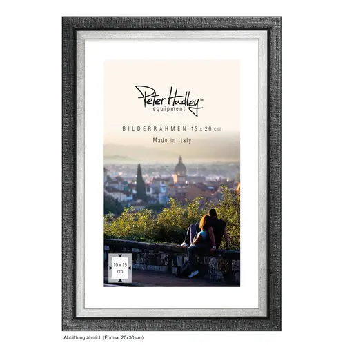 Peter Hadley Neapel 20x30 cm sw-silber Holzrahmen