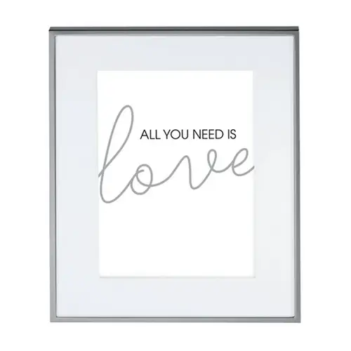 Hama Line silber-glänzend, 13x18 cm, Metall-Portraitrahmen mit Passepartout