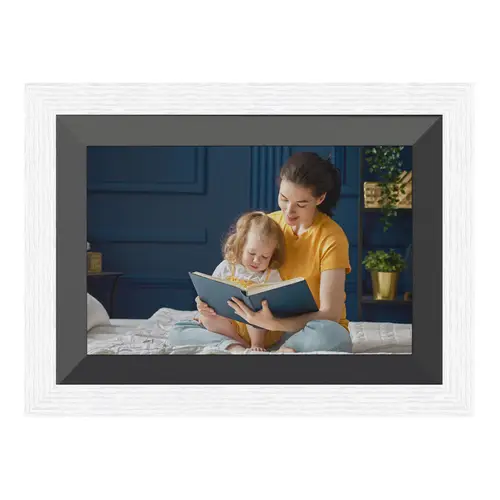 Braun DigiFrame 10B WiFi weiß+schwarzes Passepartout, digitaler Bilderrahmen