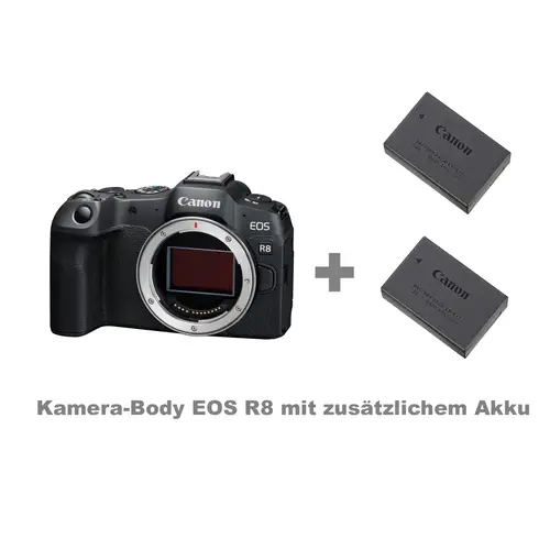 Canon EOS R8 Body + 2. LP-E17 Akku Kamerakit