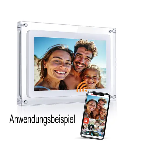 Pora 10' DPF-106  weiß/Acryl Digitaler Bilderrahmen"