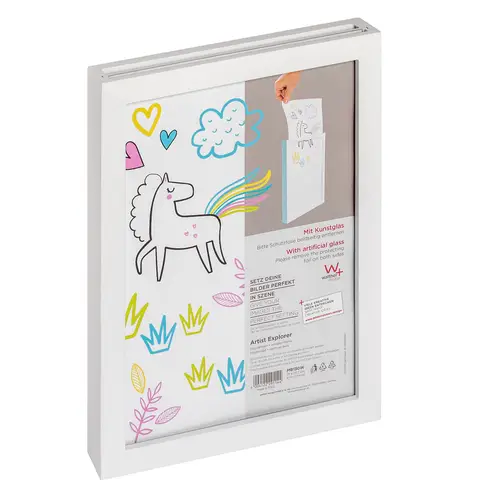 Walther Artist Explorer weiß 21x29,7cm MDF-Rahmen mit Kunstglas f. 30 Blätter