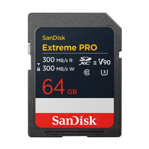 SanDisk 64 GB SDXC Extreme Pro 300MB/s (Schreiben/Lesen) V90 UHS-II